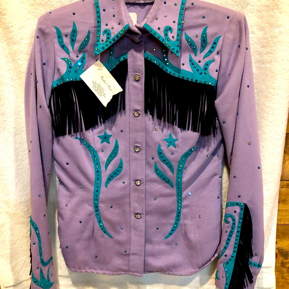 NWT Paulas Place Custom Western Show Shirt. Size 6